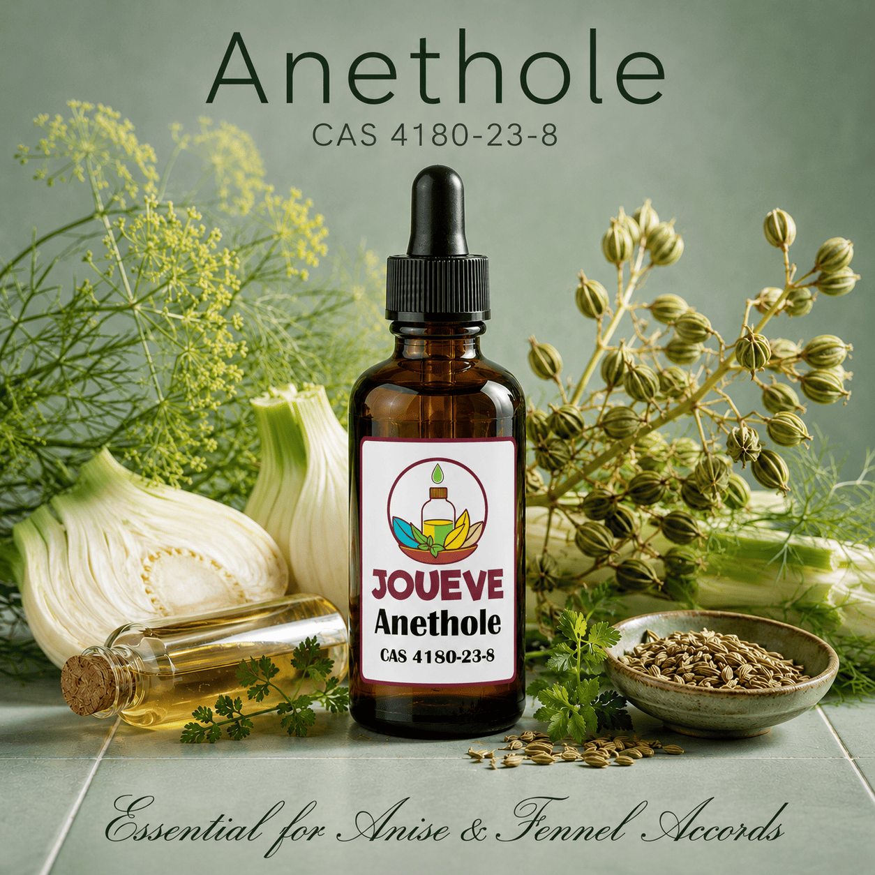 Anethole (CAS 4180-23-8) Perfumery Aroma Chemical with Sweet Anise Liquorice Herbal Spicy Scent