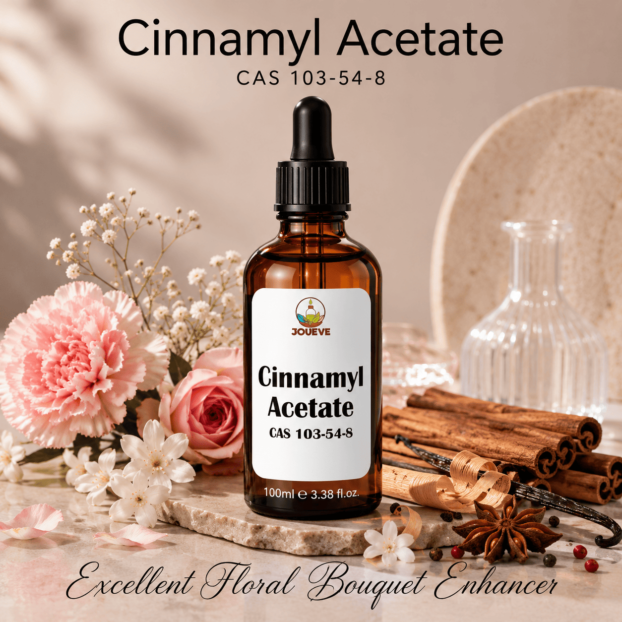 Cinnamyl Acetate CAS 103-54-8 Perfumery Aroma Chemical with Sweet Warm Spicy Cinnamon Floral Scent