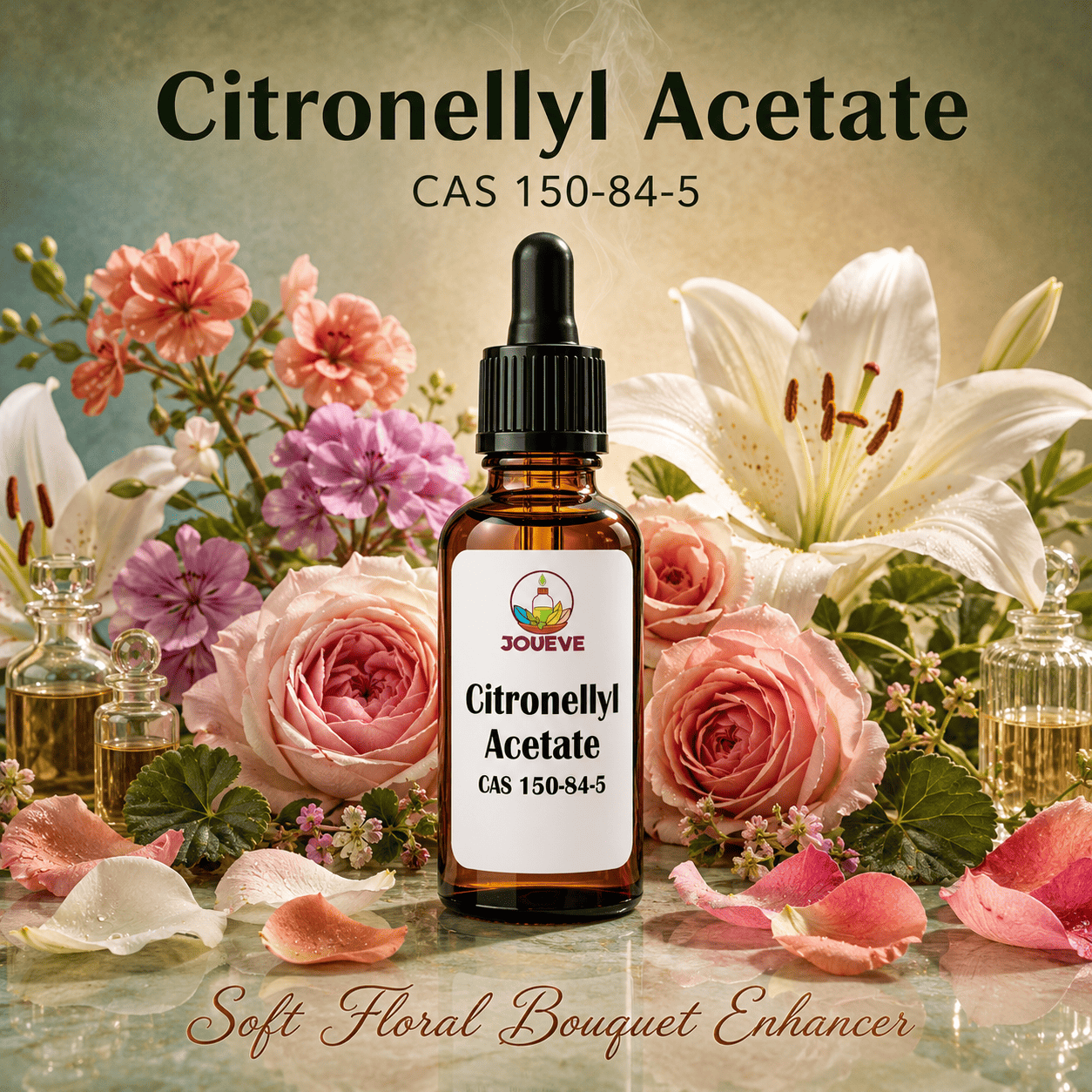 Citronellyl Acetate CAS 150-84-5 Perfumery Aroma Chemical with Fresh Rosy Citrus Floral Scent Fragrance Ingredient