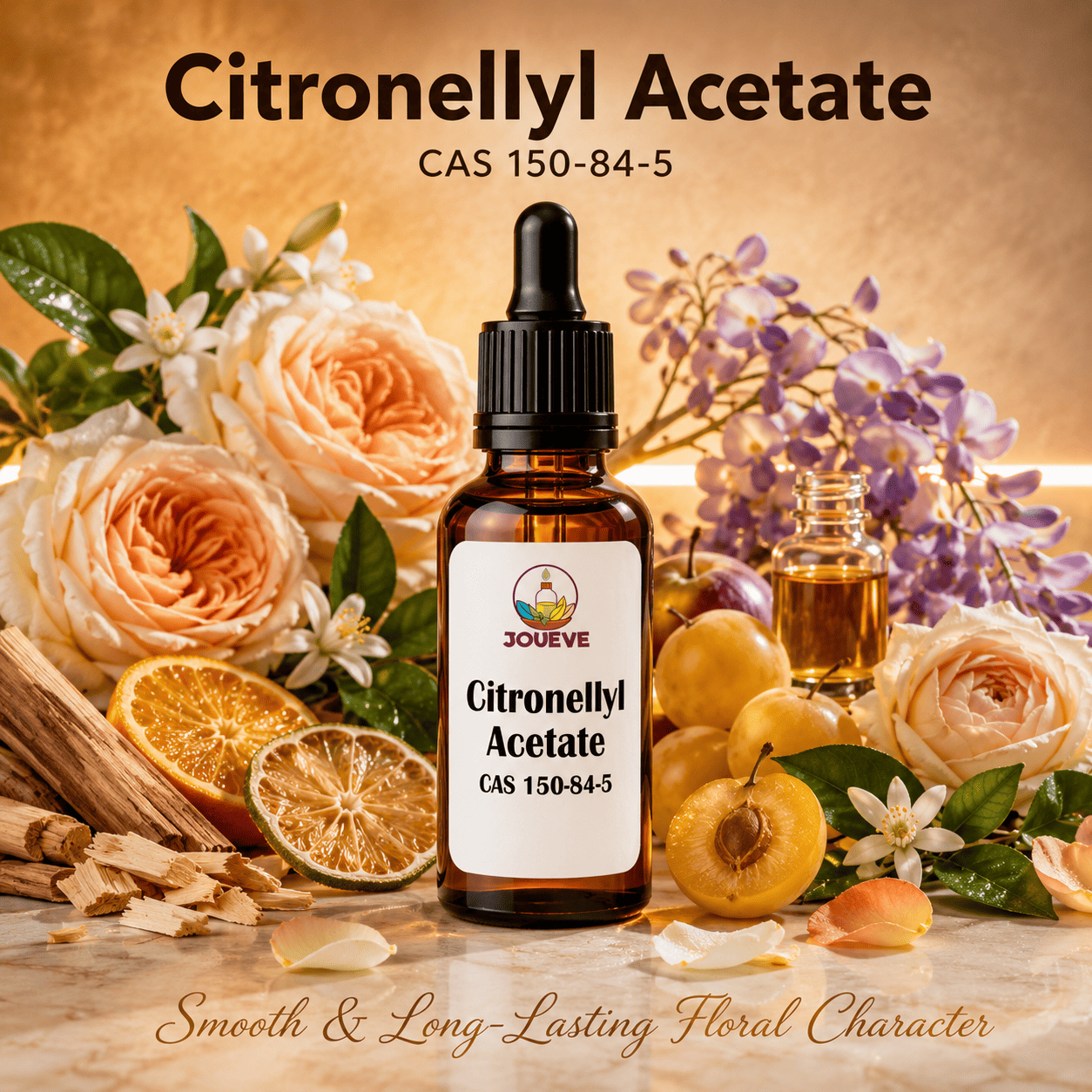 Citronellyl Acetate CAS 150-84-5 Perfumery Aroma Chemical with Fresh Rosy Citrus Floral Scent Fragrance Ingredient
