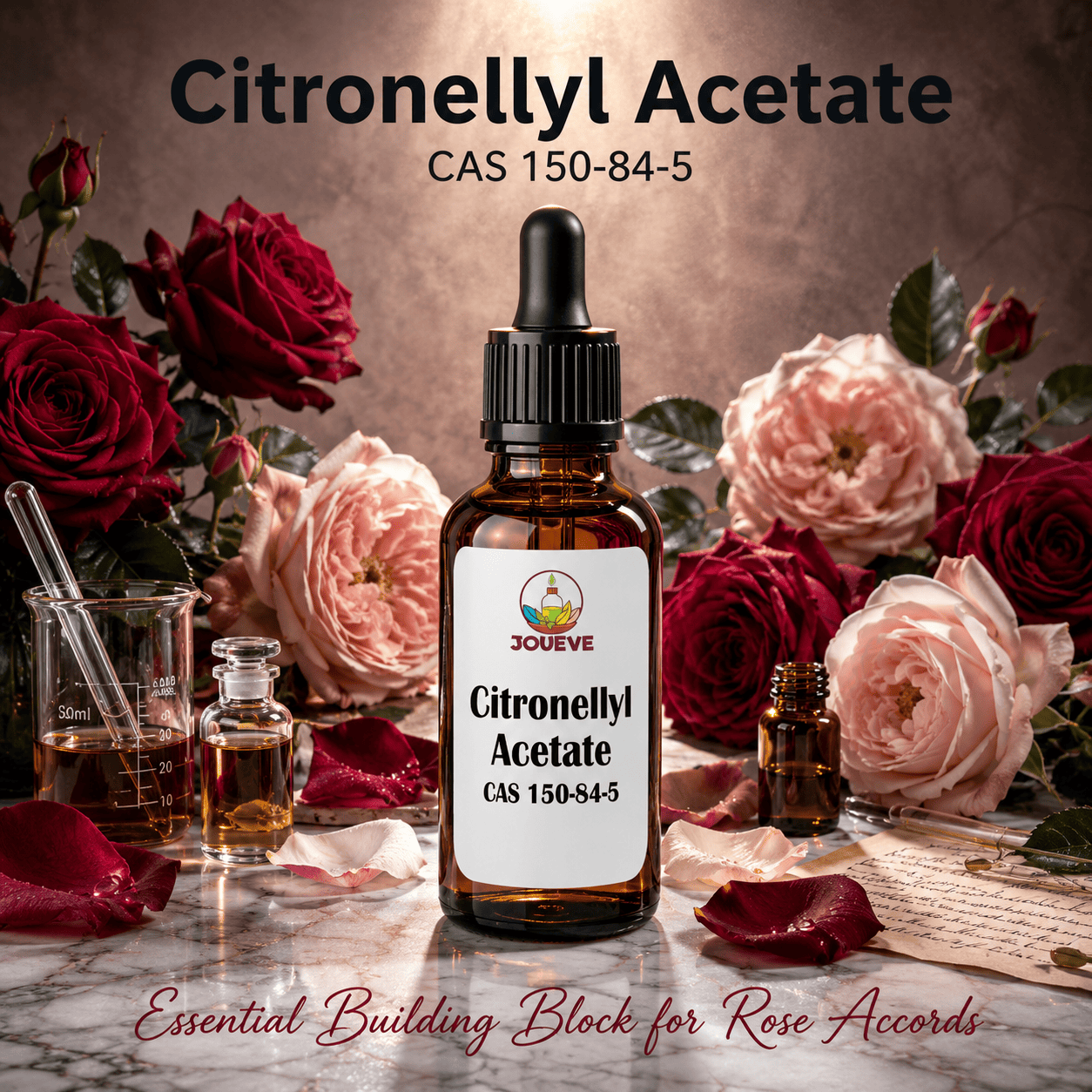 Citronellyl Acetate CAS 150-84-5 Perfumery Aroma Chemical with Fresh Rosy Citrus Floral Scent Fragrance Ingredient