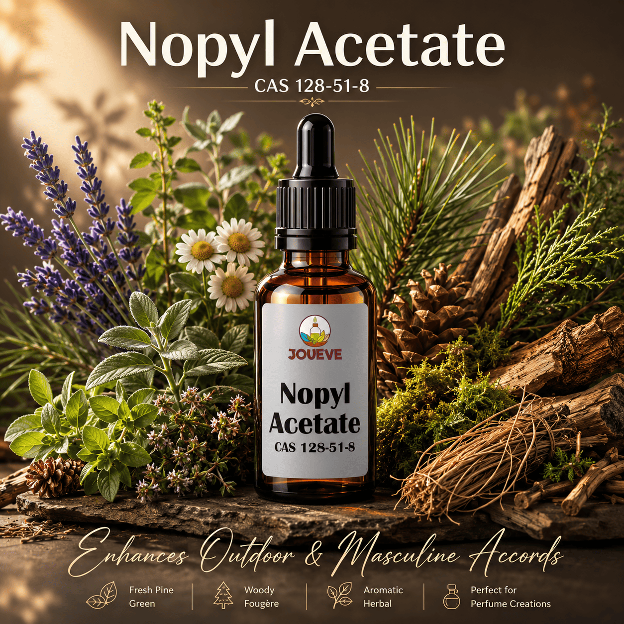 Nopyl Acetate CAS 128-51-8 Perfumery Aroma Chemical with Fresh Pine Woody Green Scent Fragrance Ingredient