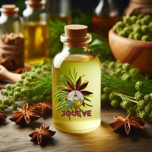 Anise Aldehyde, a sweet liquorice-like fragrance enhancer ideal for creating distinctive and aromatic scents in perfumes and cosmetics. Available at JOUEVE.